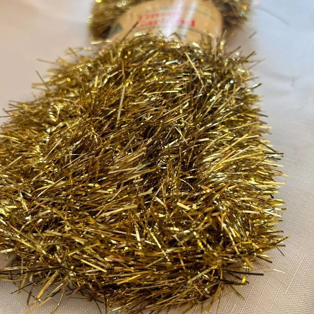 Vintage Zayre Gold Tinsel Garland 20 Ft Classic Living Christmas Decor